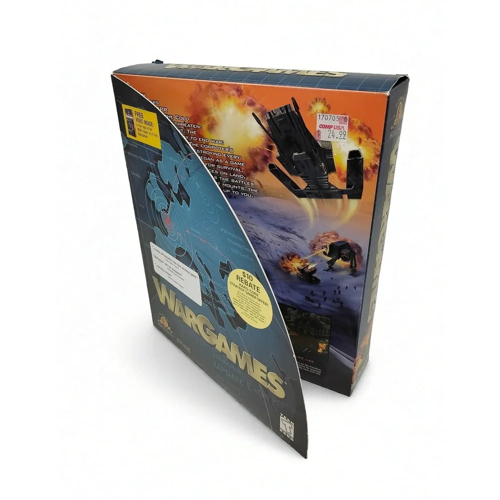 MGM WarGames 1998 PC CD-ROM Game Bonus VHS Film Strategy Big Box Retro Software